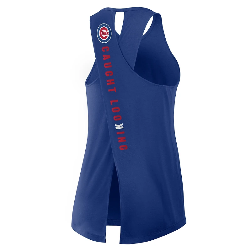 Débardeur Nike Royal Chicago Cubs Crisscross Dri-FIT pour femme