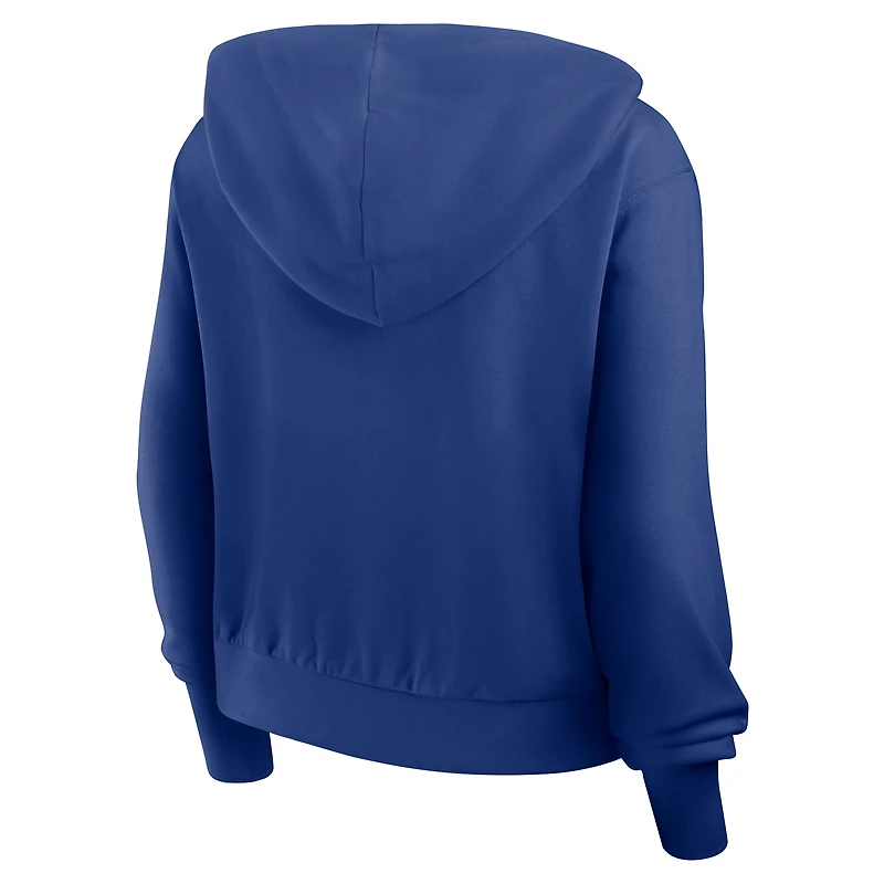Women's Nike Royal Chicago Cubs Cropped Chill Full-Zip Hoodie