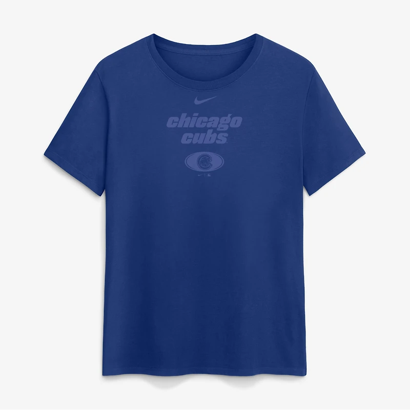 Women's Nike Royal Chicago Cubs Globe Logo T-Shirt