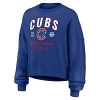 Sweat-shirt oversize à manches longues Nike Royal Chicago Cubs pour femme