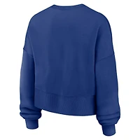 Sweat-shirt oversize à manches longues Nike Royal Chicago Cubs pour femme