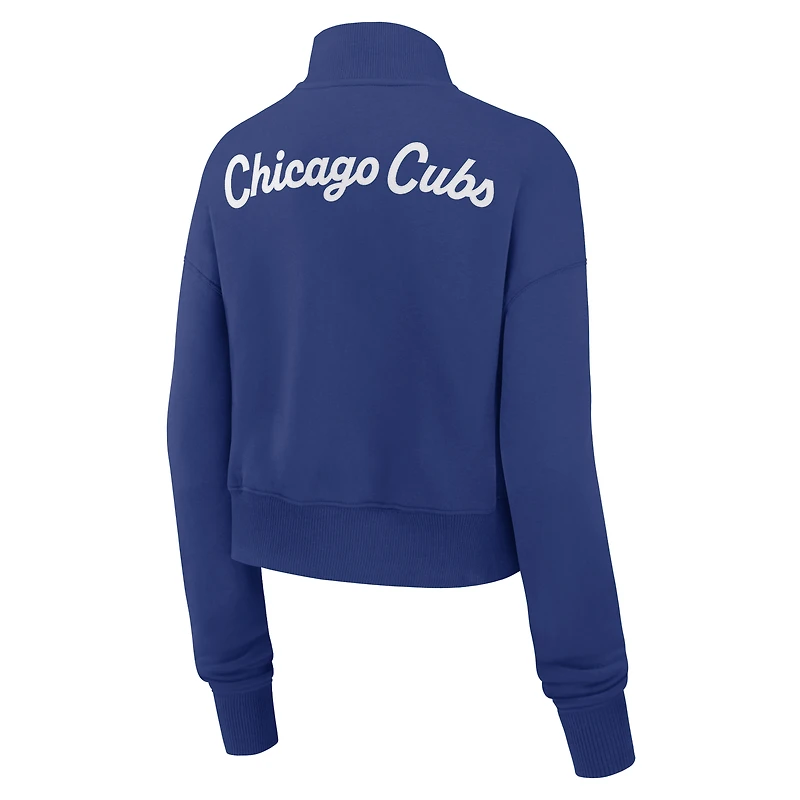 Women's Nike Royal Chicago Cubs Primetime Phoenix Fleece Half-Zip Sweatshirt