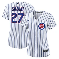 Maillot réplique domicile Nike Seiya Suzuki blanc des Cubs de Chicago pour femme