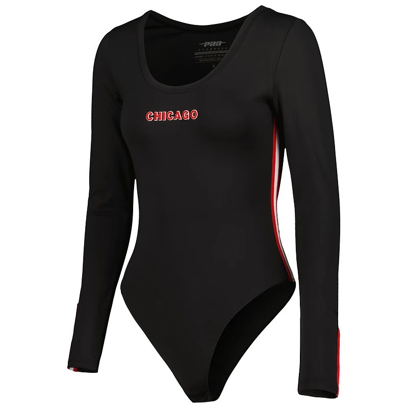 Body à manches longues Classic Lux Chicago Cubs Pro Standard pour femme, noir