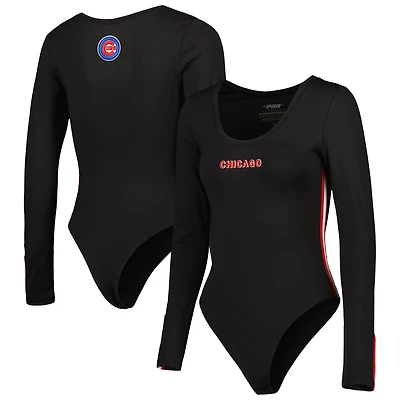 Body à manches longues Classic Lux Chicago Cubs Pro Standard pour femme, noir