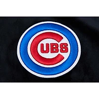 Veste de survêtement à capuche Pro Standard Chicago Cubs Classic Velvet Full-Zip pour femme, noire