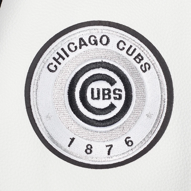 Veste universitaire entièrement zippée en laine côtelée Pro Standard pour femme des Chicago Cubs Pearls noire