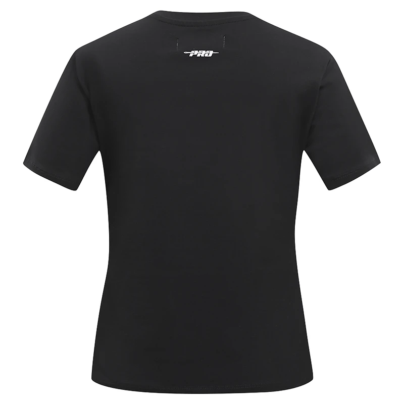 T-shirt ajusté à strass Pro Standard pour femme, noir, Chicago Cubs