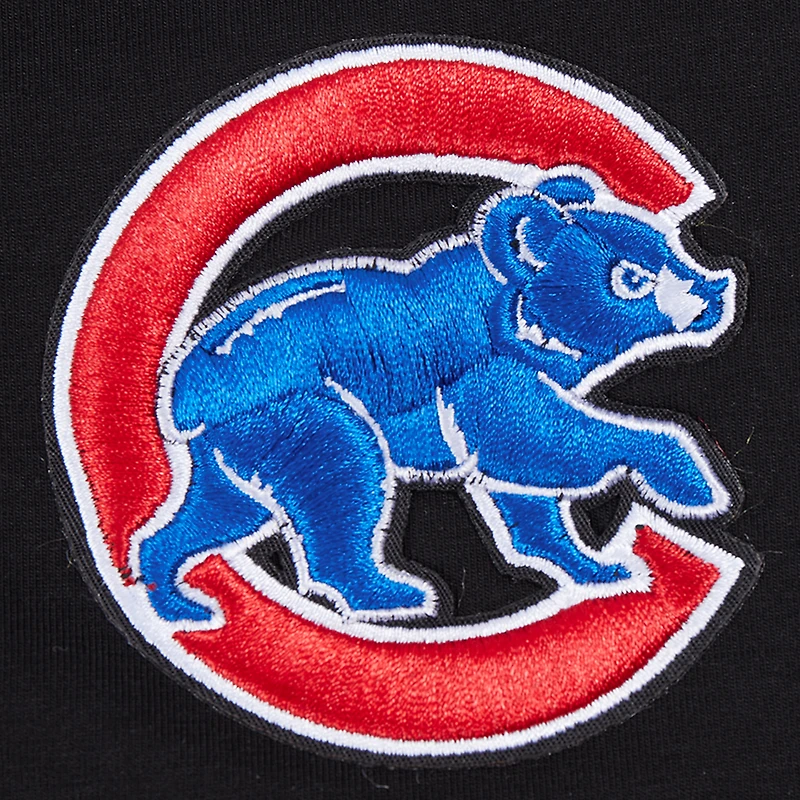 Women's Pro Standard Black Chicago Cubs Rhinestone Slim Fit T-Shirt