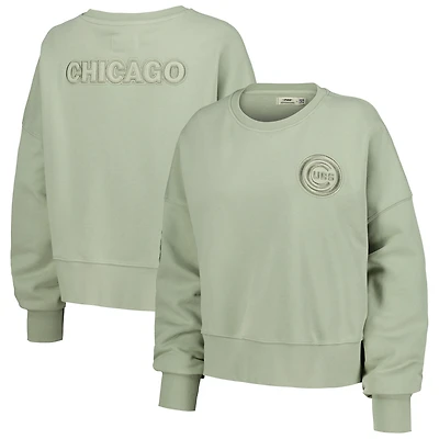 Sweat-shirt court surdimensionné neutre Pro Standard Green Chicago Cubs pour femmes