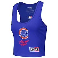 Débardeur court ajusté en trois mélanges Pro Standard Royal Chicago Cubs Fast Lane pour femmes