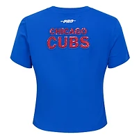 T-shirt court Baby Doll Game Day Classics Royal Chicago Cubs pour femme Pro Standard