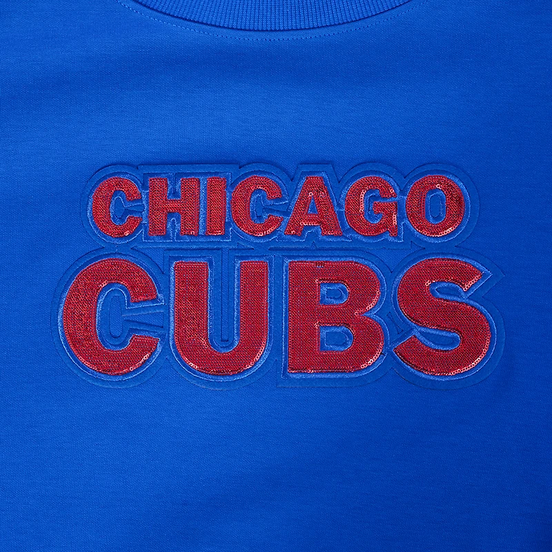 Sweat-shirt ras du cou pour femme Pro Standard Royal Chicago Cubs Game Day Classics