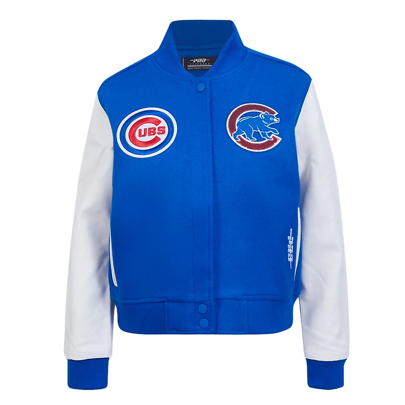 Veste universitaire en laine entièrement zippée Pro Standard Royal Chicago Cubs Game Day Classics pour femme