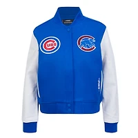 Veste universitaire en laine entièrement zippée Pro Standard Royal Chicago Cubs Game Day Classics pour femme