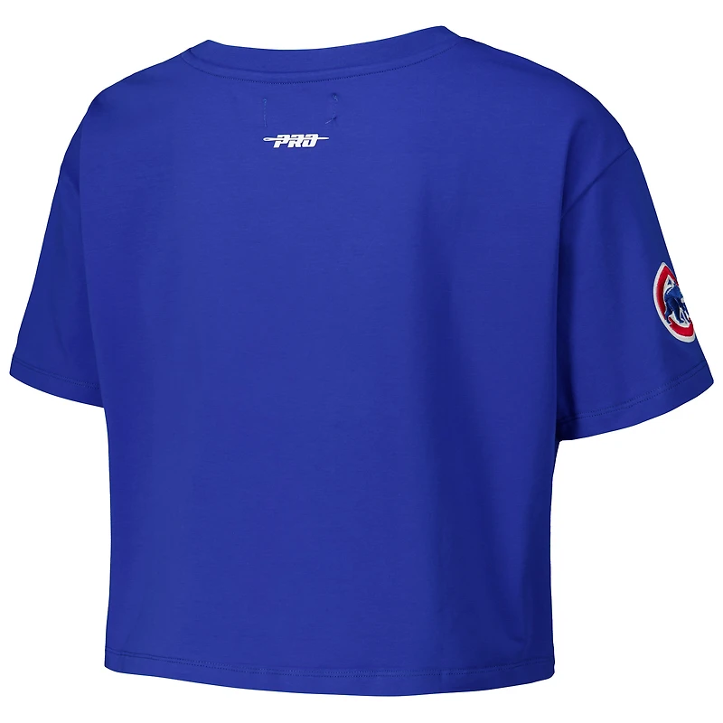 Women's Pro Standard Royal Chicago Cubs Made To Play Boxy Cropped T-Shirt