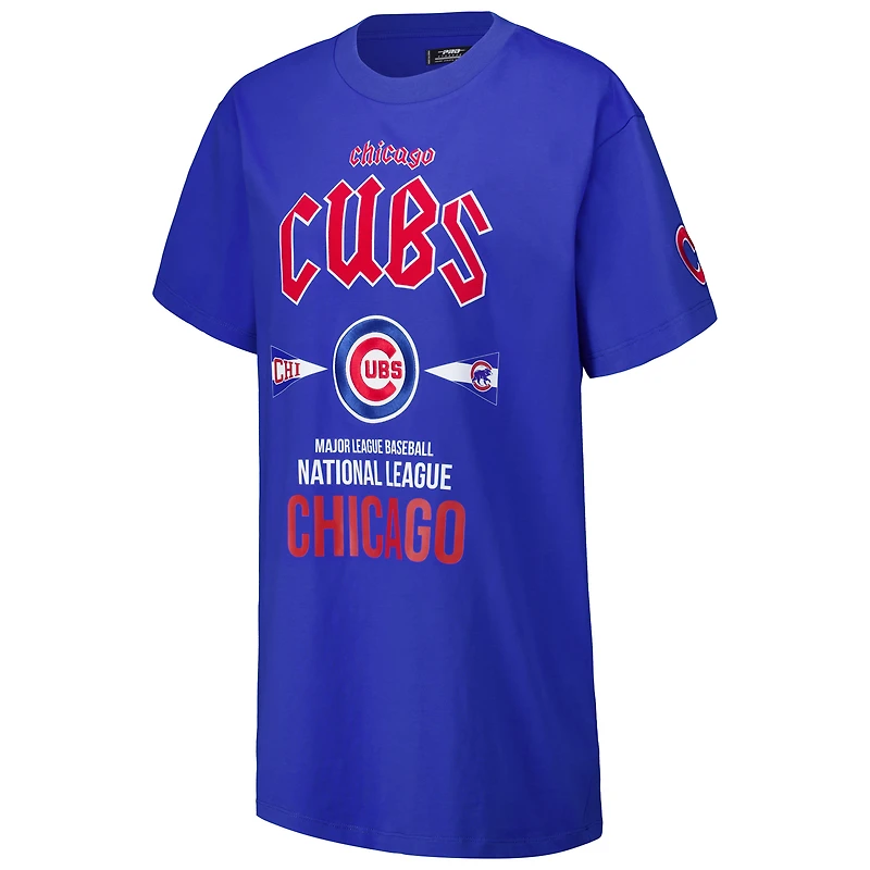 Women's Pro Standard Royal Chicago Cubs Oversized City Tour T-Shirt Dress