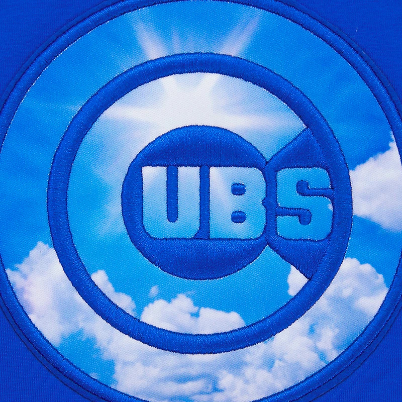 T-shirt court Pro Standard Royal Chicago Cubs Painted Sky Boxy pour femmes