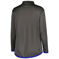 Women's Profile Charcoal Chicago Cubs Plus Quarter-Zip Jacket