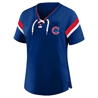 Women's Profile  Royal Chicago Cubs Lace-Up T-Shirt