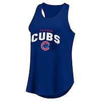 Débardeur à col rond et dos nageur Royal Chicago Cubs pour femme, grande taille.