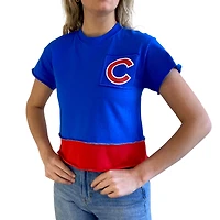 Women's Refried Apparel Royal Chicago Cubs Cropped T-Shirt