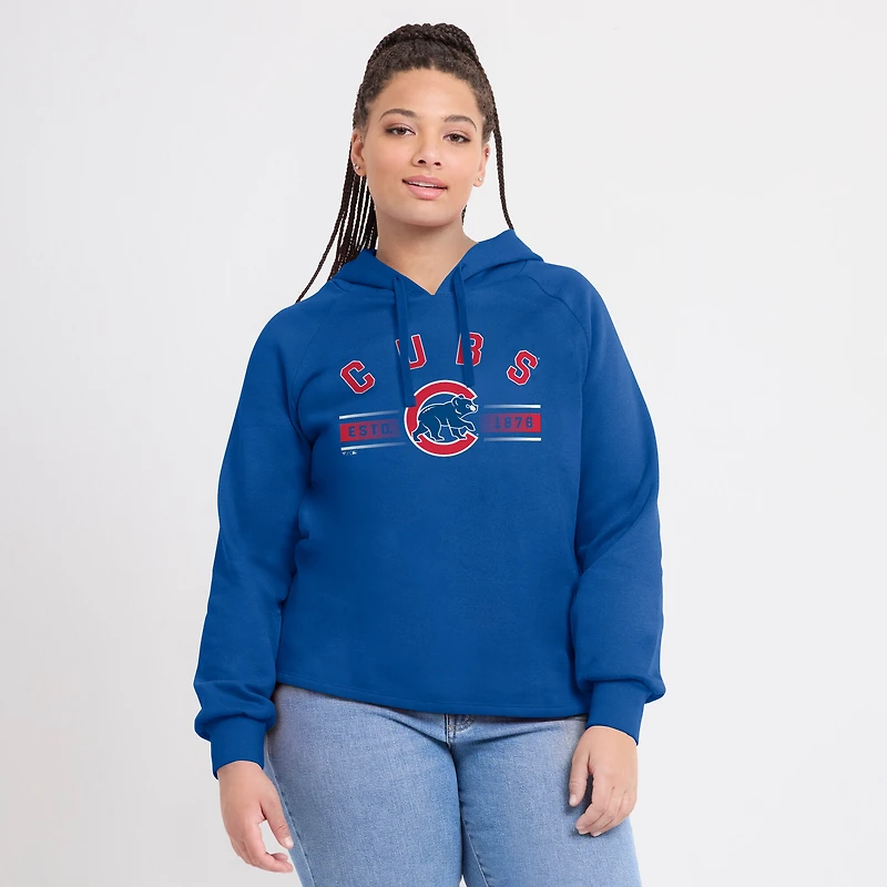 Sweat à capuche raglan Perfect Play pour femme des Royal Chicago Cubs