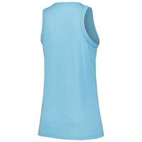 Women's Soft as a Grape Light Blue Chicago Cubs Gauze High Neck Tank Top