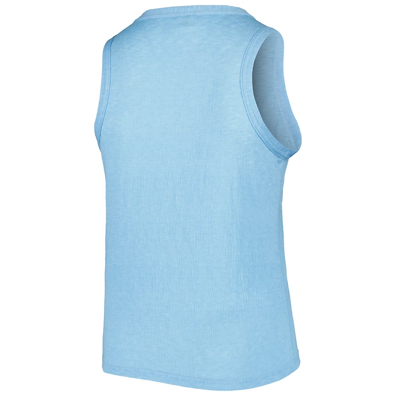 Women's Soft as a Grape Royal Chicago Cubs Plus High Neck Tri-Blend Tank Top