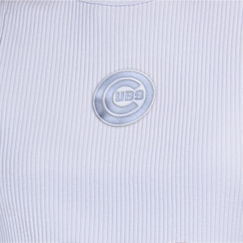 Débardeur côtelé bleu clair pour femme, motif pastel des Chicago Cubs, de la marque Starter.
