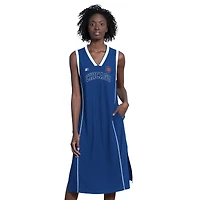 Women's Starter  Royal Chicago Cubs Line Up Sneaker Sleeveless Maxi Dress