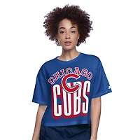 T-shirt court et boxy pour femme Starter Royal Chicago Cubs Play the Ball