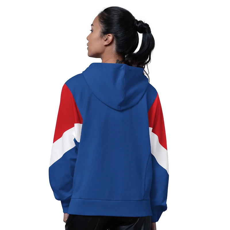Women's Starter  Royal Chicago Cubs Scrimmage Pullover Hoodie