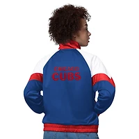 Women's Starter  White/Red Chicago Cubs Teamwork Raglan Full-Zip Track Jacket