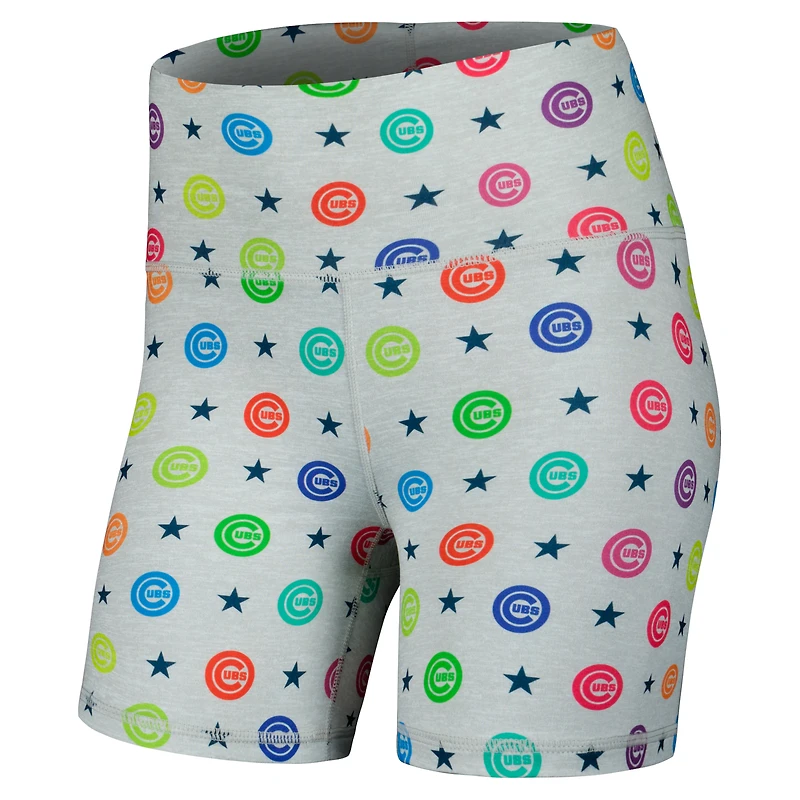 Short gris Chicago Cubs TLC Rainbow pour femme