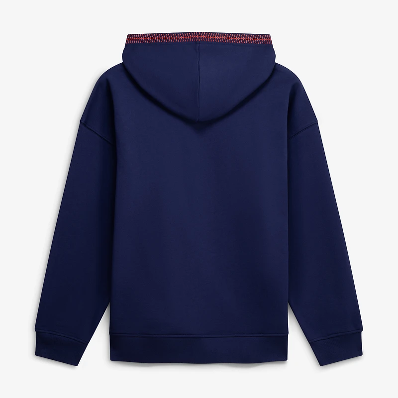 Sweat à capuche Terez pour femme, bleu marine, motif baseball Chicago Cubs.