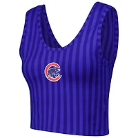 Women's Terez Royal Chicago Cubs Printed Crop Tank Top