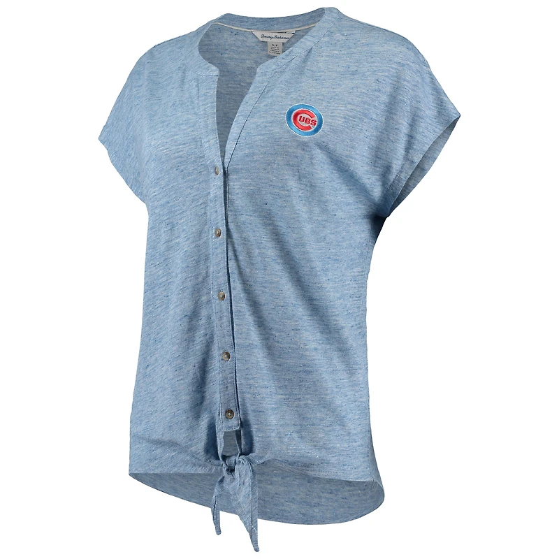 Chemise Tommy Bahama Heathered Royal Chicago Cubs Linnea Camp Tie pour femme