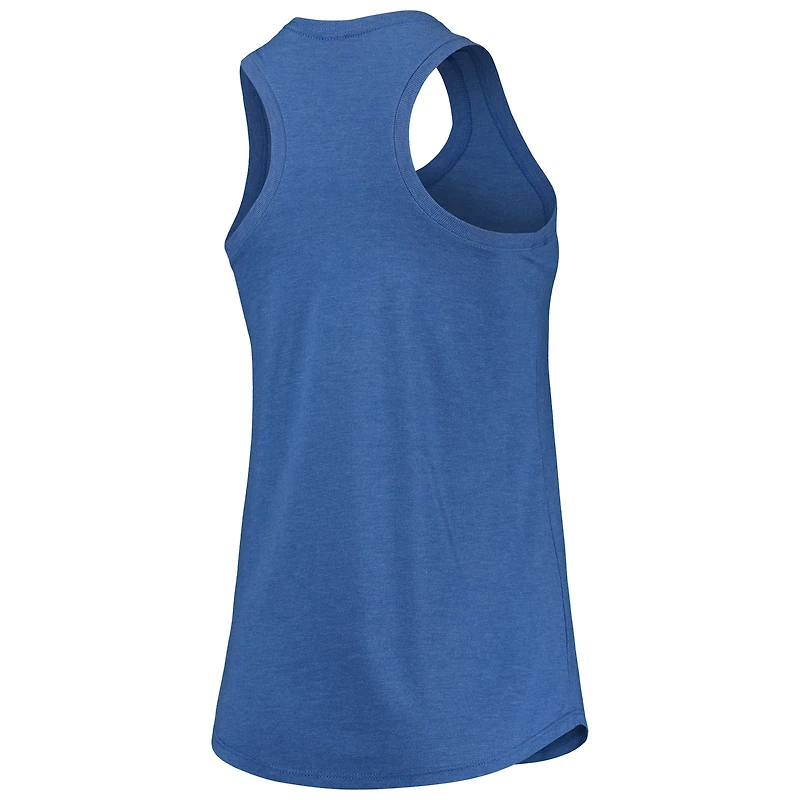 Women's Touch Royal Chicago Cubs Americana Tri-Blend Racerback Tank Top