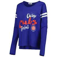 Women's Touch Royal Chicago Cubs Free Agent Long Sleeve T-Shirt