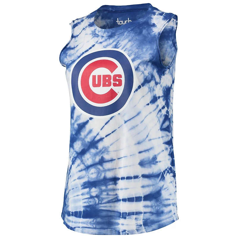 Débardeur tie-dye pour femme, motif Money Ball des Chicago Cubs, Royal Touch