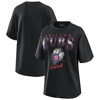 Women's WEAR by Erin Andrews  Charcoal Chicago Cubs Oversized Boyfriend T-Shirt