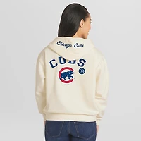 Sweat à capuche zippé crème Chicago Cubs de la marque WEAR by Erin Andrews pour femmes