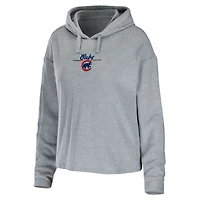 Ensemble de nuit pour femme WEAR by Erin Andrews Chicago Cubs gris chiné à capuche et pantalon avec logo