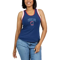 Women's WEAR by Erin Andrews Royal Chicago Cubs Colorblock Racerback Tank Top