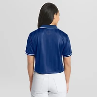 Women's WEAR by Erin Andrews  Royal Chicago Cubs Cropped V-Neck Polo