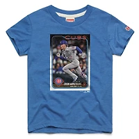 Youth Homage Pete Crow-Armstrong Royal Chicago Cubs Topps Baseball Card Tri-Blend T-Shirt