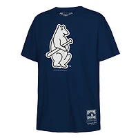 Youth Mitchell & Ness  Navy Chicago Cubs Retro Logo T-Shirt