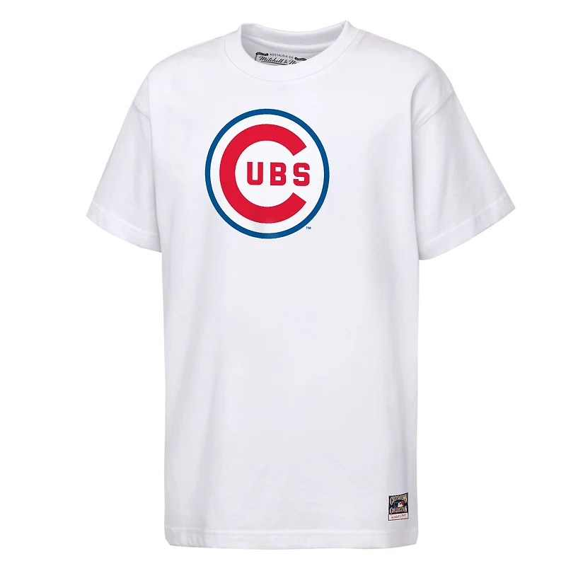 Youth Mitchell & Ness  White Chicago Cubs Cooperstown Concession T-Shirt