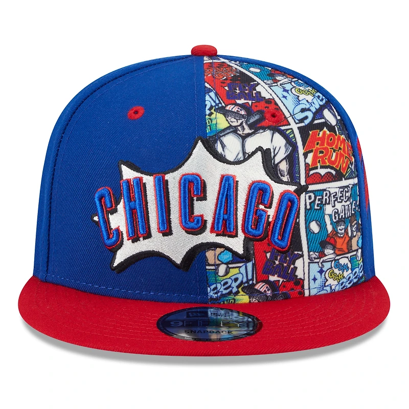 Casquette snapback 9FIFTY MLB Diamond Hero Edition 2025 des Chicago Cubs pour jeunes New Era Royal/Rouge